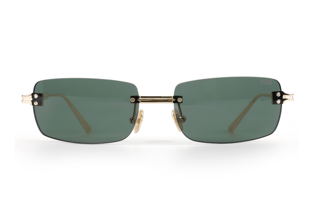 Gold::Maison Dazure F$%K OFF sunglasses front view