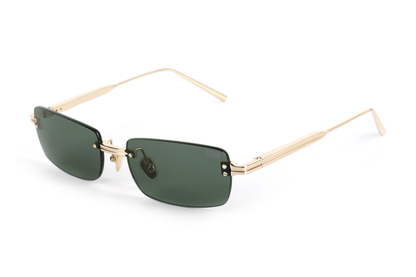 Maison Dazure F$%K OFF sunglasses three-quarter angle