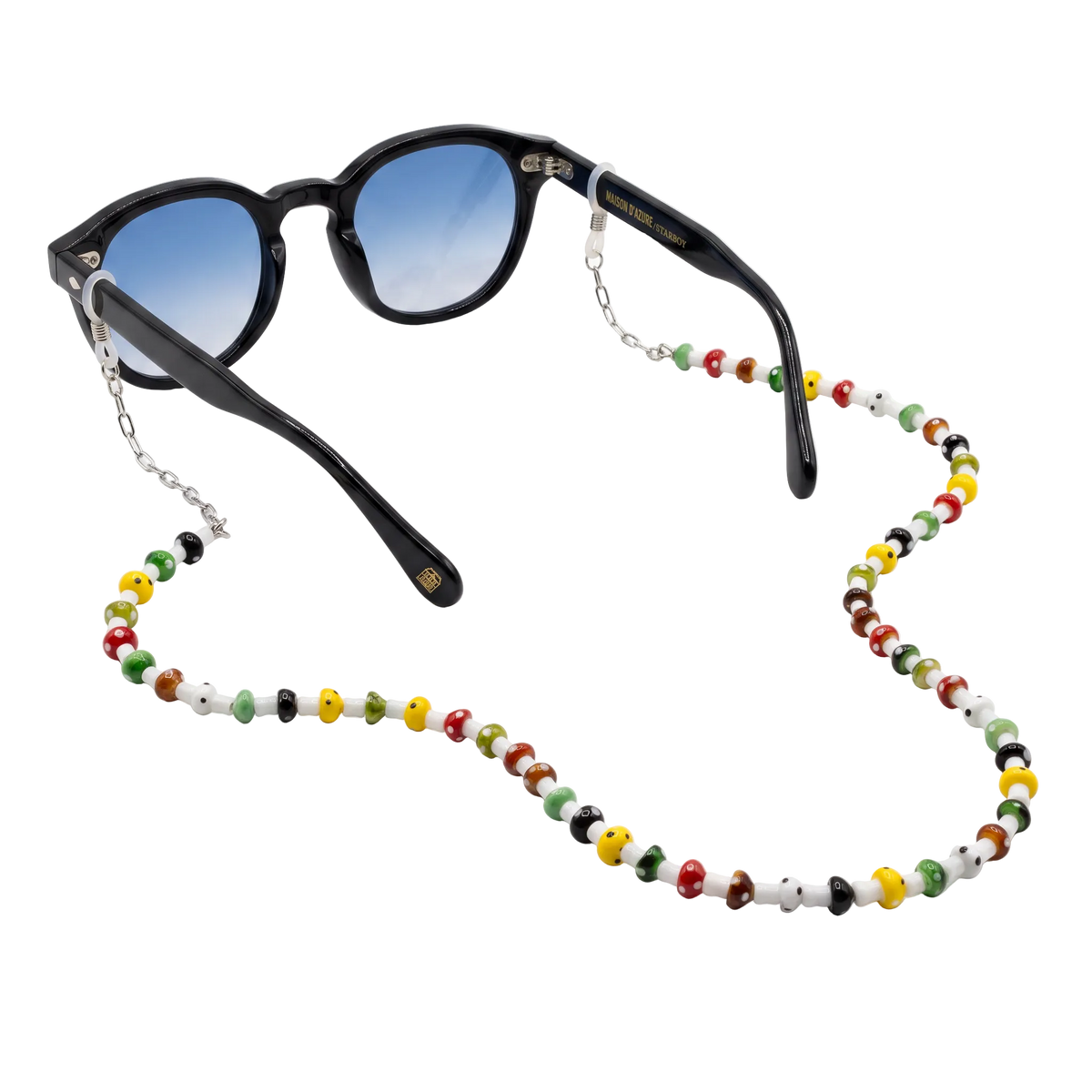 Maison D'Azure Mush Love glasses chain with mushroom beads