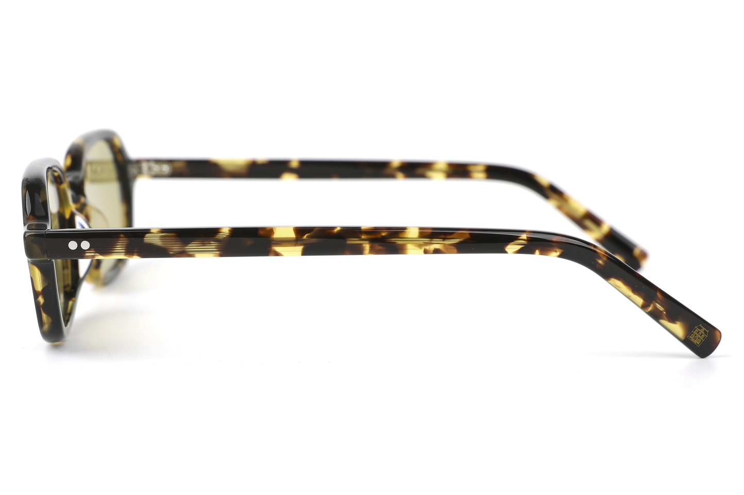 smoky green::Maison Dazure Call Frank sunglasses temple arm detail