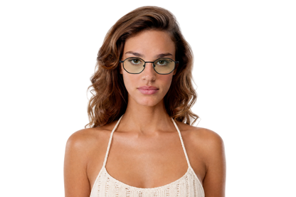 Maison Dazure en forme sunglasses on model