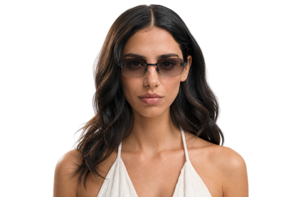 Maison Dazure F$%K OFF sunglasses on model